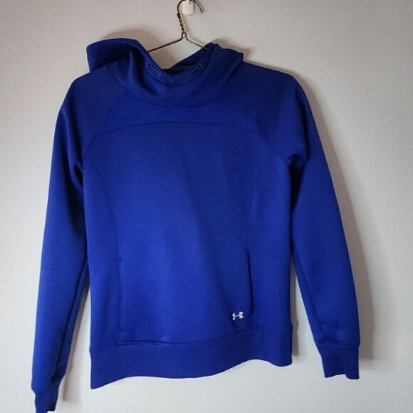 UNDER ARMOUR Hoodie Sweatshirt XStorm  & Loose T-shirt Blue Red Cold Gear  XS - Picture 1 of 6